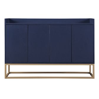 Wood 47.2 in Sideboard with 4 Doors