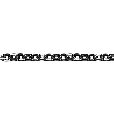 Men's LYNX Black Ion-Plated Stainless Steel 10 mm Cable Chain Bracelet