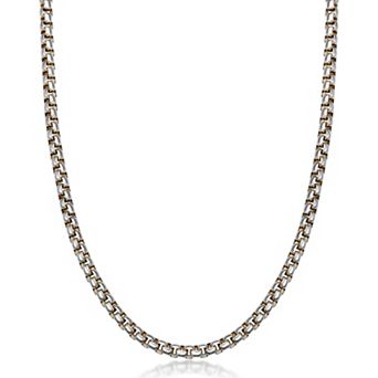 Men's LYNX Stainless Steel Box Chain Necklace
