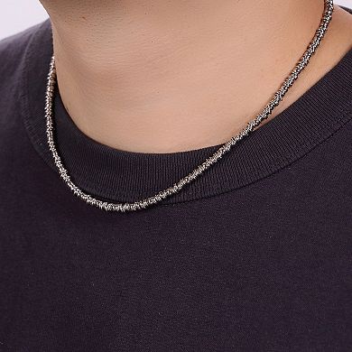 Men's LYNX Stainless Steel 4 mm Bead Chain Necklace