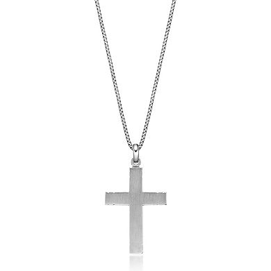 Men's LYNX Stainless Steel Cross Pendant Necklace