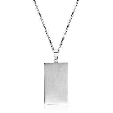 Men's LYNX Stainless Steel Box Chain Pendant Necklace