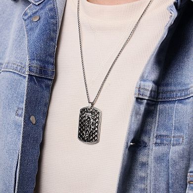 Men's LYNX Stainless Steel Box Chain Dragon Pendant Necklace