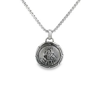 Men's LYNX Stainless Steel Box Chain Pendant Necklace