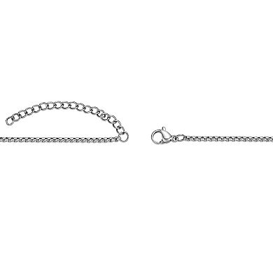 Men's LYNX Stainless Steel Box Chain Pendant Necklace