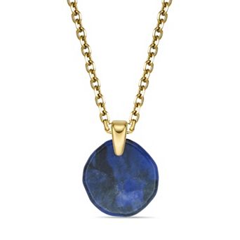 Men's LYNX Stainless Steel Sodalite Pendant Necklace