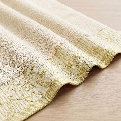 SUPERIOR Wisteria 4-Piece Cotton Bohemian Embroidered Bath Towel Set