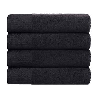 SUPERIOR Wisteria 4 pc Cotton Bohemian Embroidered Bath Towel Set