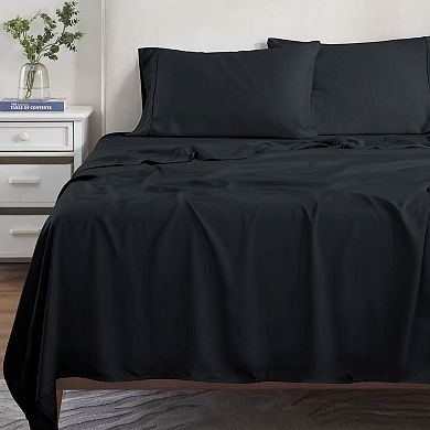 SUPERIOR Modal 300 Thread Count Lightweight Cooling Solid Extra Deep Pocket Bed Sheet Set