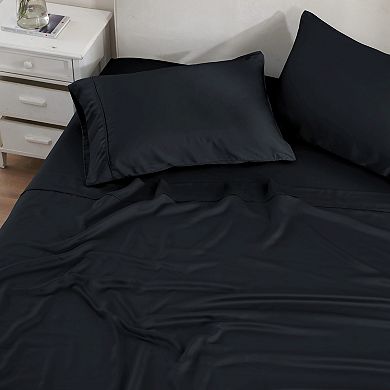 SUPERIOR Modal 300 Thread Count Lightweight Cooling Solid Extra Deep Pocket Bed Sheet Set