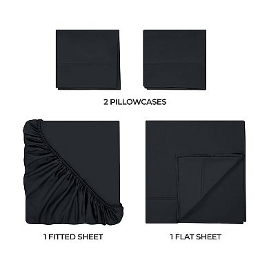 SUPERIOR Modal 300 Thread Count Lightweight Cooling Solid Extra Deep Pocket Bed Sheet Set