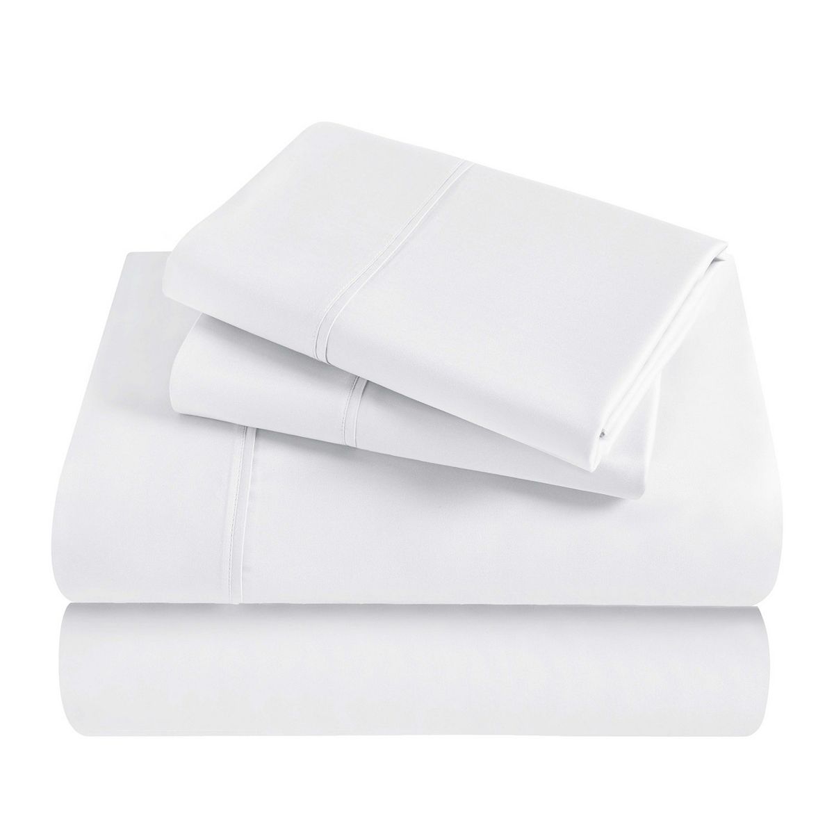 SUPERIOR Modal 300 Thread Count Lightweight Cooling Solid Extra Deep Pocket Bed Sheet Set - White, KING SET