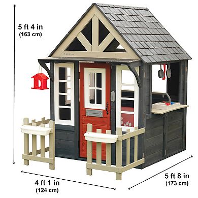 KidKraft Riverscape Wooden Playhouse with Working Doorbell