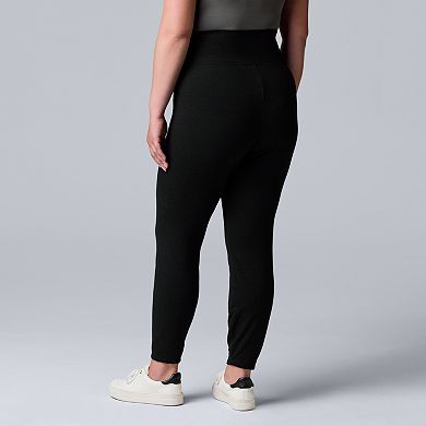 Plus Size Simply Vera Vera Wang High Rise Fleece-Lined Leggings