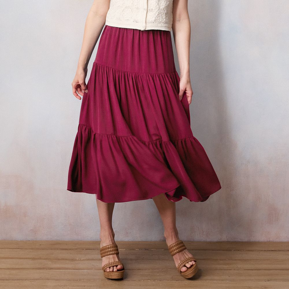 Jupe Mini LC Lauren Conrad Noire – Volants Superposés – Taille M – État Correct