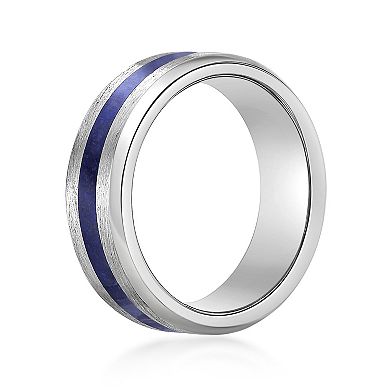 Men's LYNX Stainless Steel Lapis Resin Ring