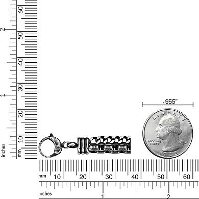 Men's LYNX Antiqued Finish Stainless Steel Chain Bracelet