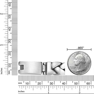 Men's LYNX Matte Finish Stainless Steel Chain Bracelet