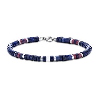 Men's LYNX Stainless Steel Stone Bracelet