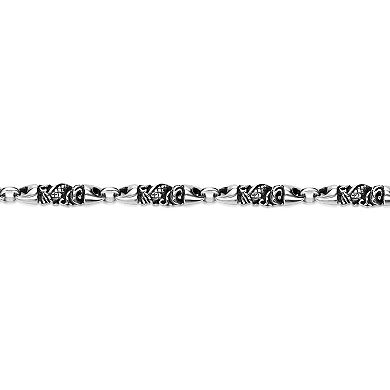 Men's LYNX Antiqued Finish Stainless Steel Bracelet