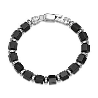 LYNX Men's Agate Bead Bracelet