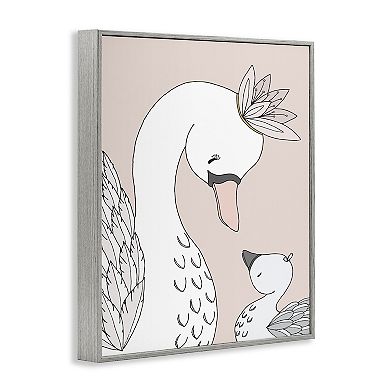 Stupell Home Decor Mother & Baby Swan Flower Crowns Canvas Wall Art