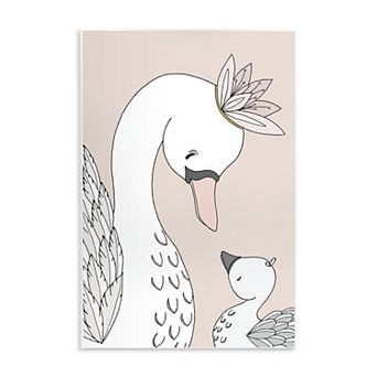 Stupell Home Decor Mother & Baby Swan Flower Crowns Plaque Wall Art