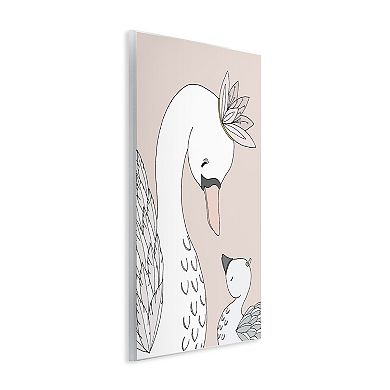 Stupell Home Decor Mother & Baby Swan Flower Crowns Plaque Wall Art