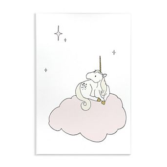 Stupell Home Decor Unicorn on Cloud Watching Stars Plaque Wall Art