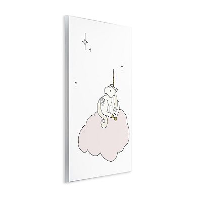 Stupell Home Decor Unicorn on Cloud Watching Stars Plaque Wall Art