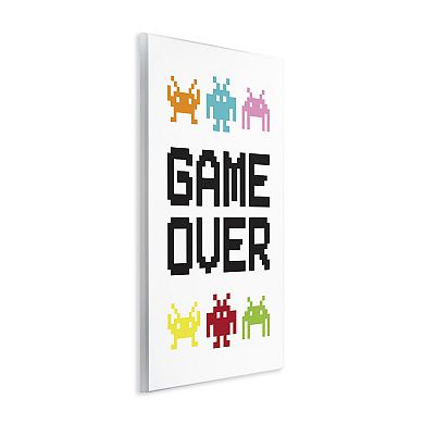 Stupell Home Decor Game Over Pixel Monster Plaque Wall Art