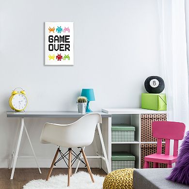 Stupell Home Decor Game Over Pixel Monster Plaque Wall Art