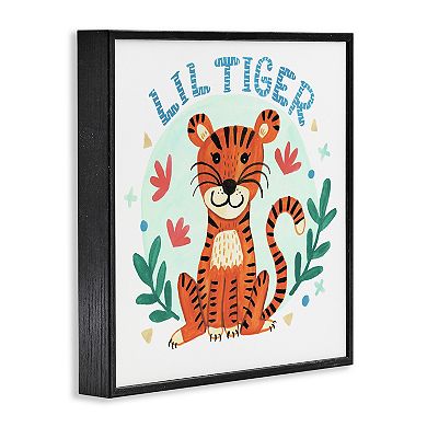 Stupell Home Decor Lil Tiger Botanicals Framed Giclee Wall Art