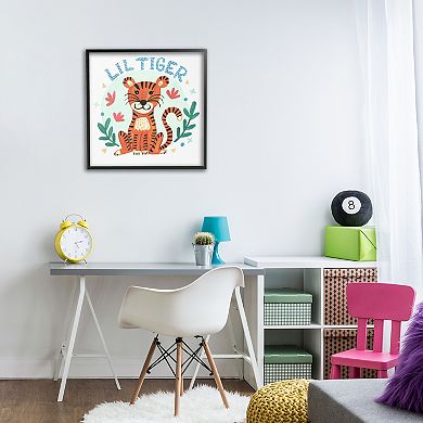 Stupell Home Decor Lil Tiger Botanicals Framed Giclee Wall Art