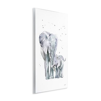 Stupell Home Decor Loving Elephant Family Hugs Watercolor Plaque Wall Decor