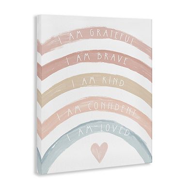 Stupell Home Decor Inspirational Confidence Rainbow Phrases Canvas Wall Art