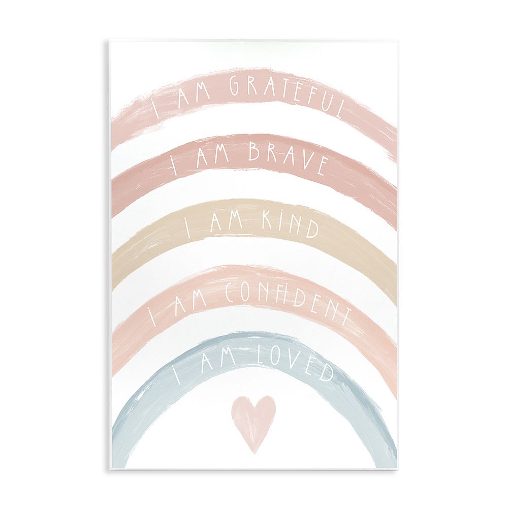 Stupell Home Decor Inspirational Confidence Rainbow Phrases Plaque Wall Art