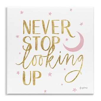 Stupell Home Decor Never Stop Looking Up Glam Plaque Wall Art