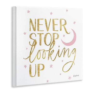 Stupell Home Decor Never Stop Looking Up Glam Plaque Wall Art