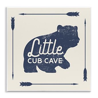 Stupell Home Decor Little Cub Cave Bear Sign Plaque Wall Art