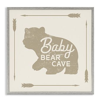 Stupell Home Decor Baby Bear Cave Animal Framed Giclee Wall Art
