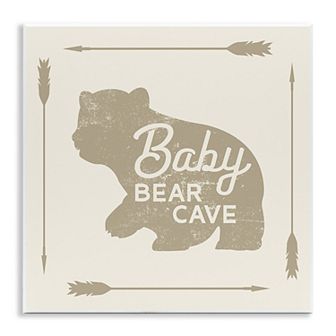 Stupell Home Decor Baby Bear Cave Animal Plaque Wall Decor