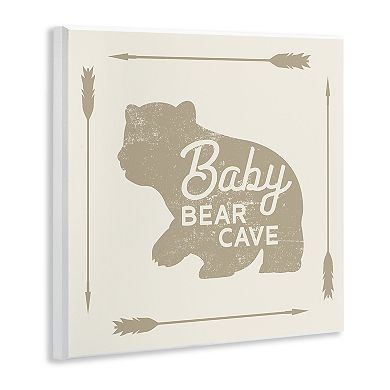 Stupell Home Decor Baby Bear Cave Animal Plaque Wall Decor