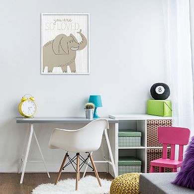 Stupell Home Decor You Are So Loved Elephant Framed Gilcee Wall Art