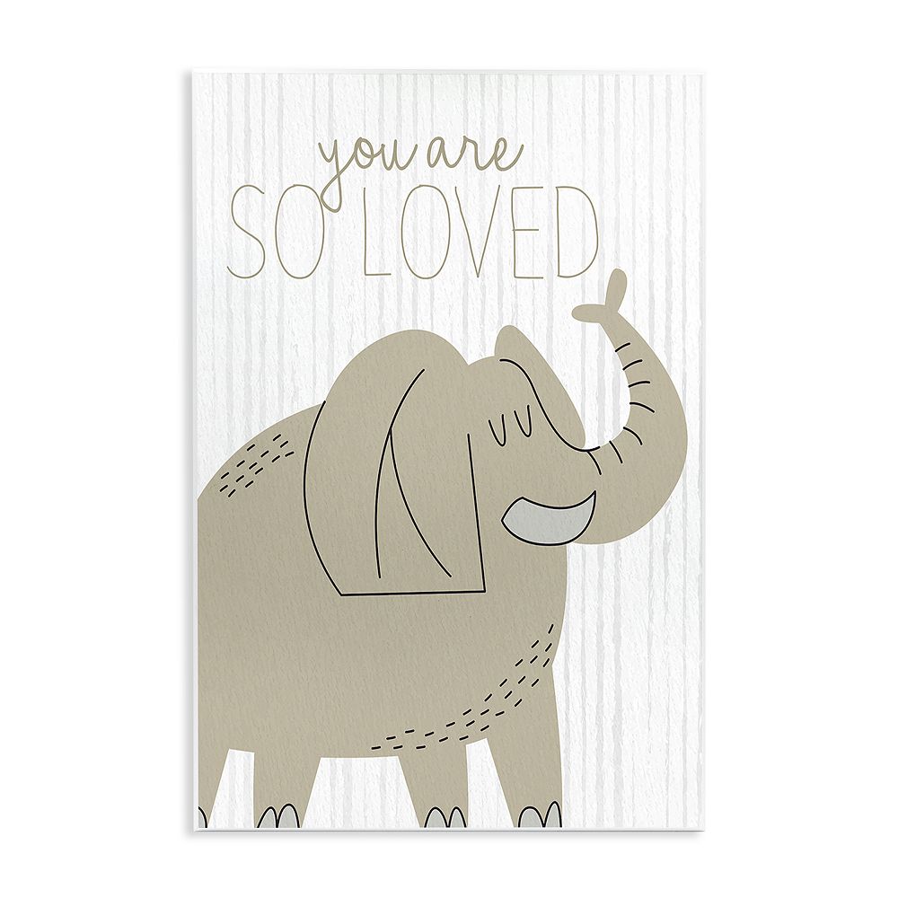 Stupell Home Decor You Are So Loved Elephant Plaque Wall Decor