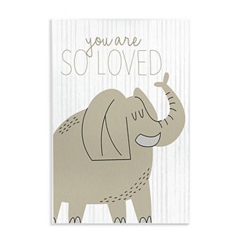 Stupell Home Decor You Are So Loved Elephant Plaque Wall Decor