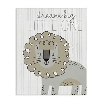 Stupell Home Decor Dream Big Little One Lion Canvas Wall Art