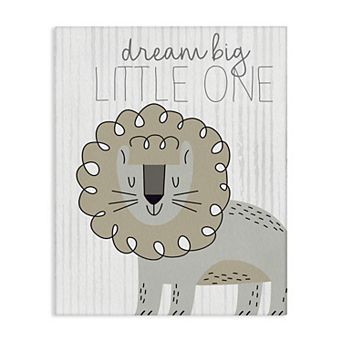 Stupell Home Decor Dream Big Little One Lion Canvas Wall Art