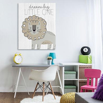 Stupell Home Decor Dream Big Little One Lion Canvas Wall Art