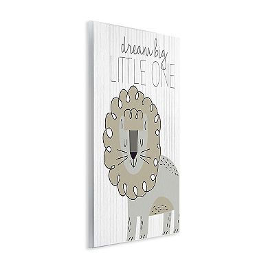 Stupell Home Decor Dream Big Little One Lion Plaque Wall Art